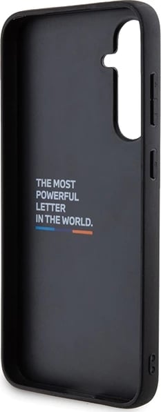 Mbështjellës BMW Leather Carbon për Samsung Galaxy S23 FE, i zi