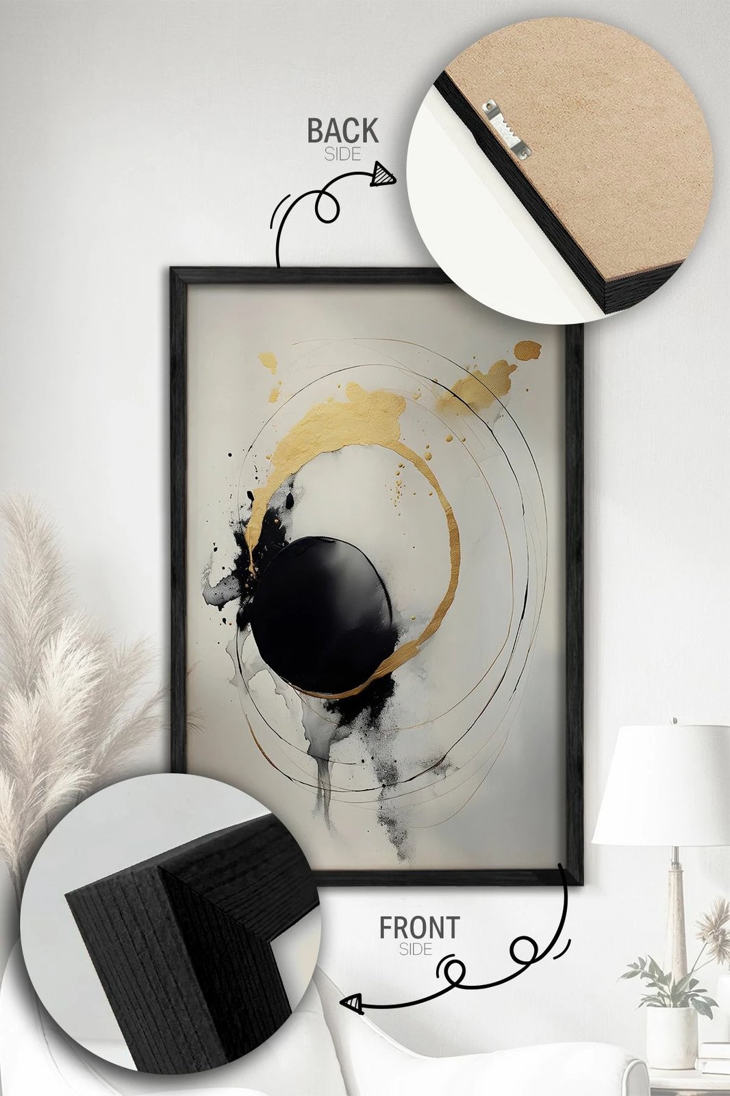 Pikturë dekorative me kornizë (3 copë), Wallity, Ersy3Syhcrv60