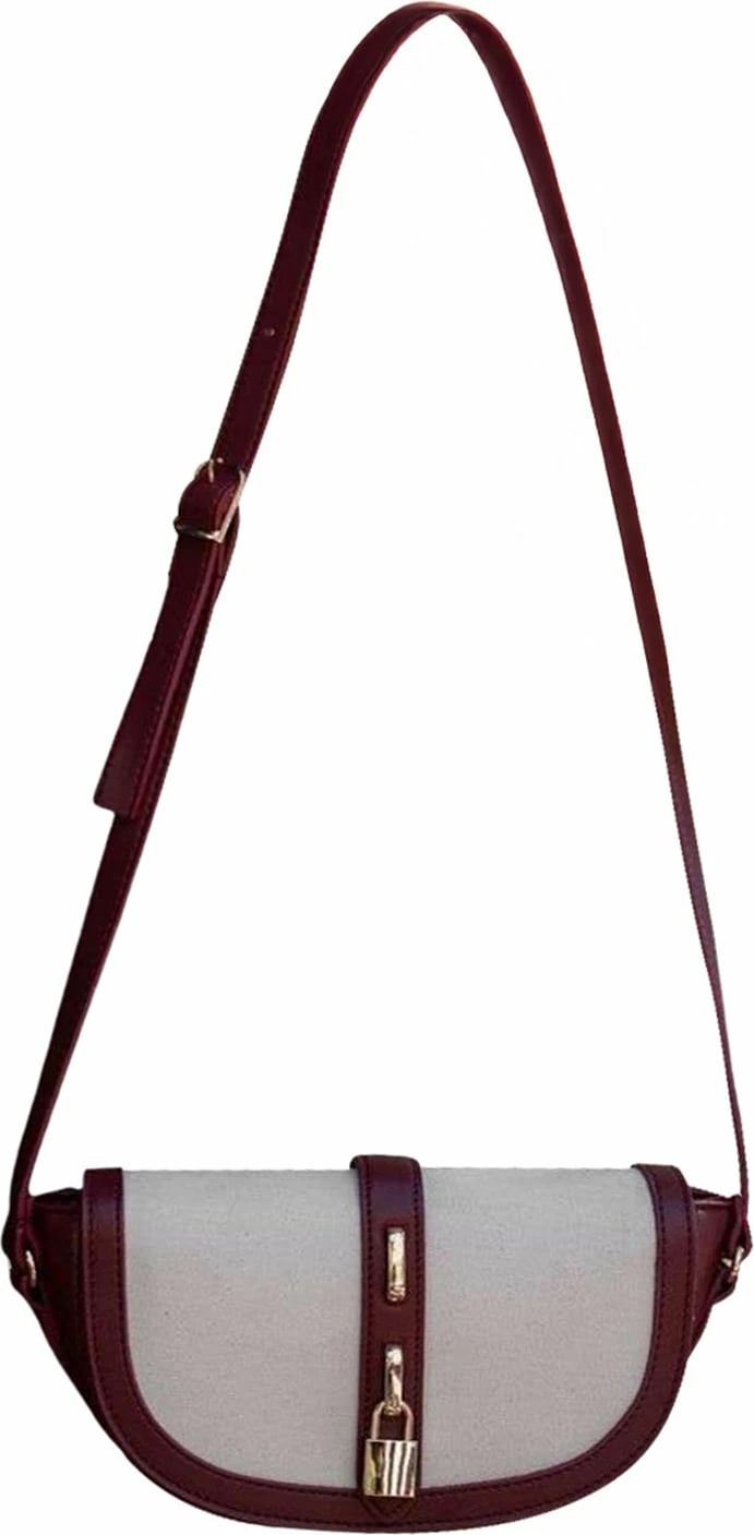 Çantë shpatulle Zoozie Bags, MK1020023SV10-020, e kuqe bordo dhe krem