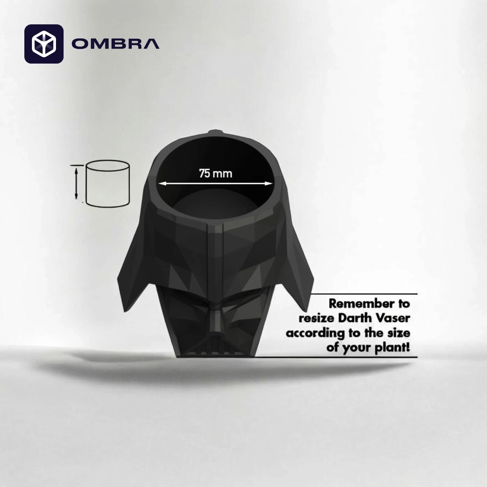 Vazo Dekorative 'Darth Vaser', e zezë