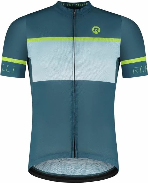 Maicë sportive Rogelli për meshkuj, blu-limon