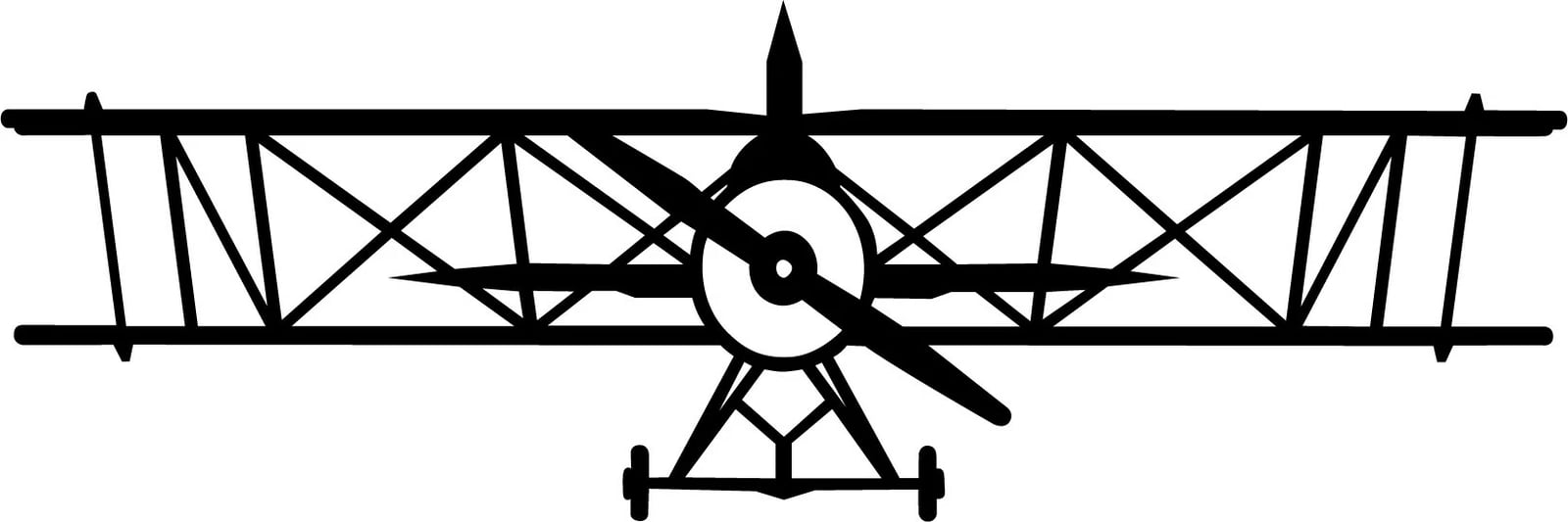 Aksesor dekorativ metalik për mur, aeroplan, Wallity