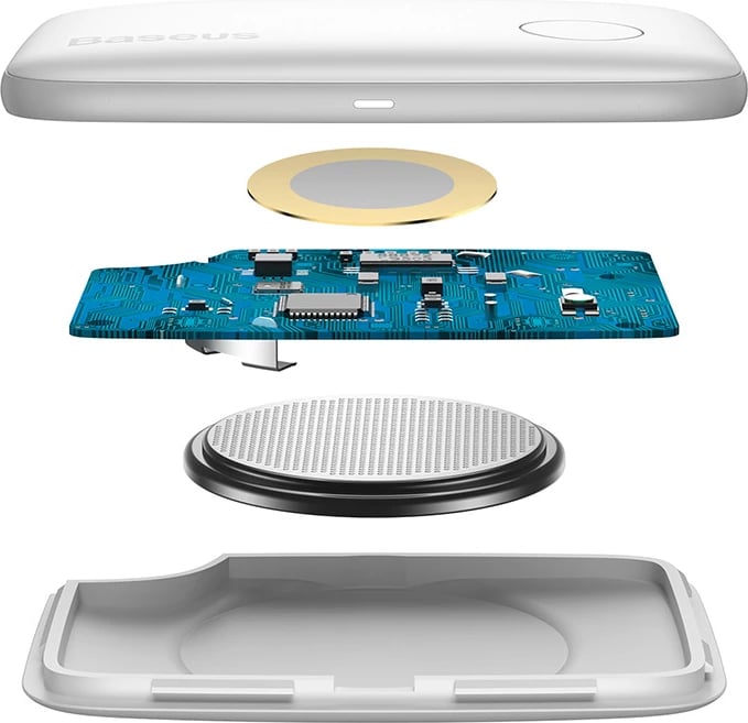 Bluetooth tracker Baseus Intelligent T2 rope type, ZLFDQT2-02, i bardhë