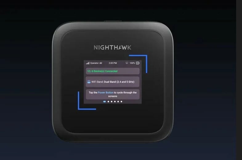 Router mobil Netgear Nighthawk M3 MH3150-100EUS 5G WiFi 6, i zi, set me bateri + kabllo USB-C