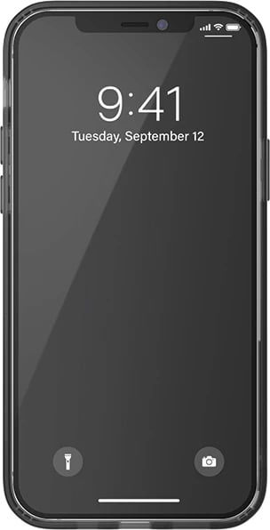 Mbështjellës Adidas OR Protective Clear Case për iPhone 12 / iPhone 12 Pro, i tejdukshëm, i zi