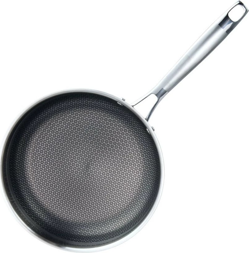 Tigan profesional Feel-Maestro MR-1224-26, 26 cm, çelik inox, jo-ngjitës, argjendtë