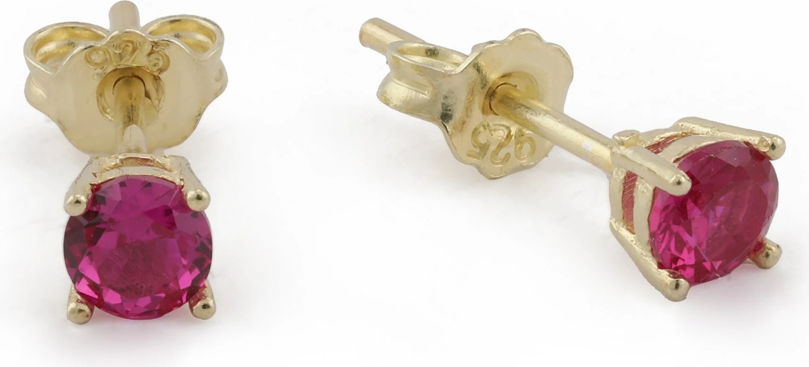 Vathë argjendi Jumeon, ngjyrë ari dhe fuchsia, 4mm, 10875KRM