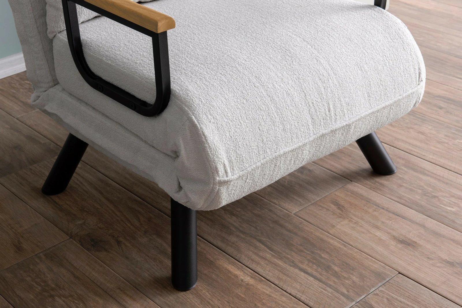 Krevat-karrige një vendës, Atelier del Sofa, Sando Single, teddy e bardhë