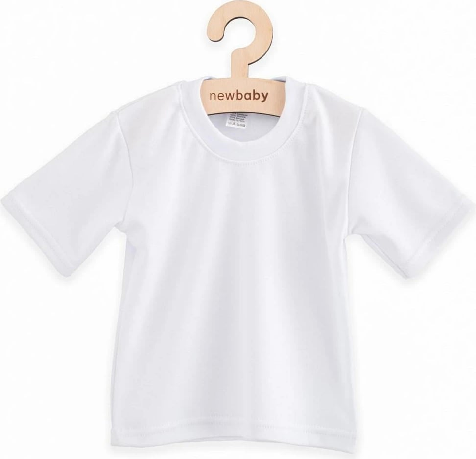 bluzë T-shirt me mëngë të shkurtra pambuku fëmijësh, NEW BABY, Kindergarten, përmasa 128 (7-8 vjet), e bardhë