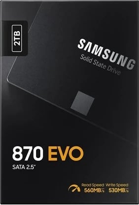 SSD Samsung 870 EVO, 2 TB, 2.5", Serial ATA III, i zi