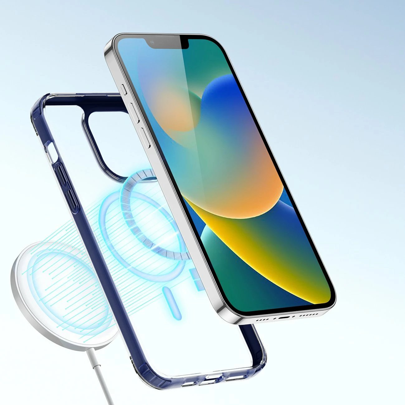 Mbështjellës Dux Ducis Clin2 për iPhone 14 Plus, MagSafe, Kaltër