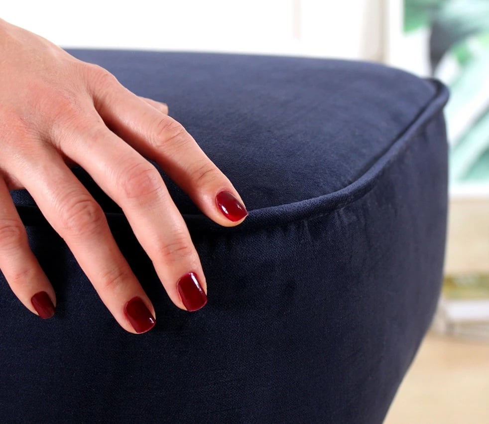 Puf Atelier del Sofa, Moouv 7084, kadife, ngjyrë blu e errët