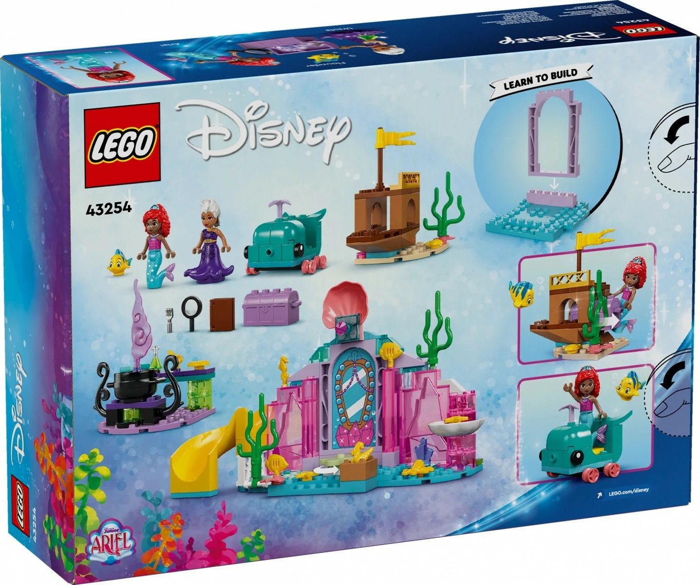 Set LEGO Disney Princess Crystal Cave of Ariel 43254, 141 pjesë, për fëmijë 4+, shumëngjyrësh