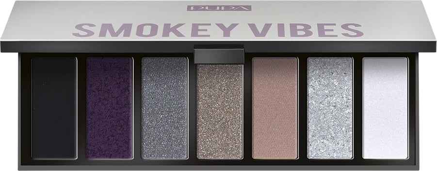 Paletë për sy Pupa Milano Make Up Stories Compact Eyeshadow Palette për femra 002 Smokey Vibes, 13.3g