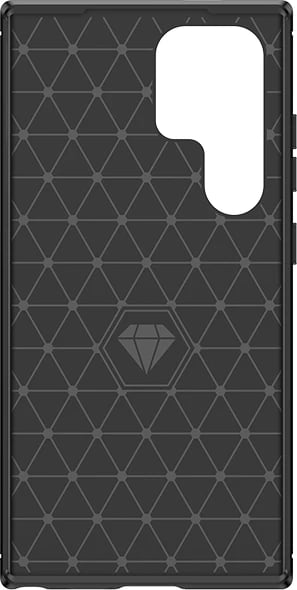 Mbështjellës Hurtel Carbon Case për Samsung Galaxy S24 Ultra, TPU, i zi