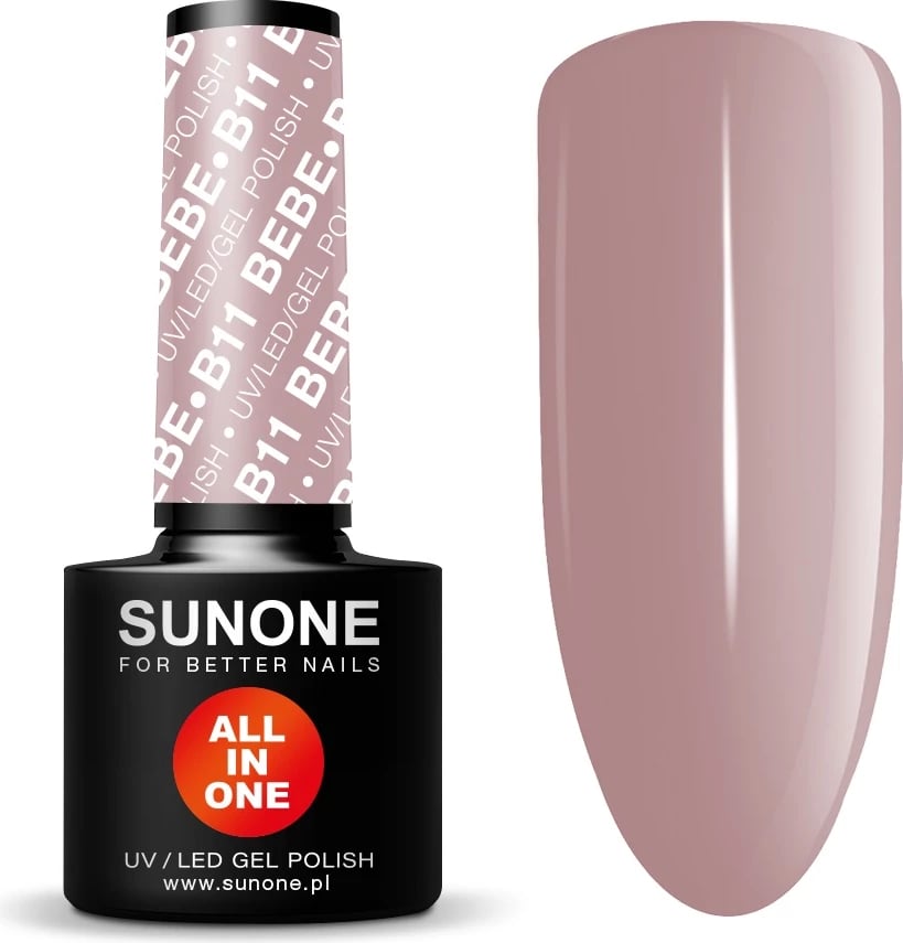 Llak për thonj për femra Sunone All In One Hybrid Lacquer 3in1 B11 Bebe 5ml