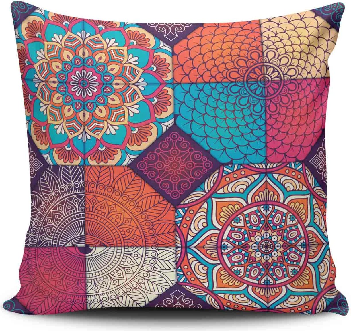 Jastëk dekorativ, mbulesë, shumëngjyrëshe, Aberto Design, NKLF-374, 43x43cm