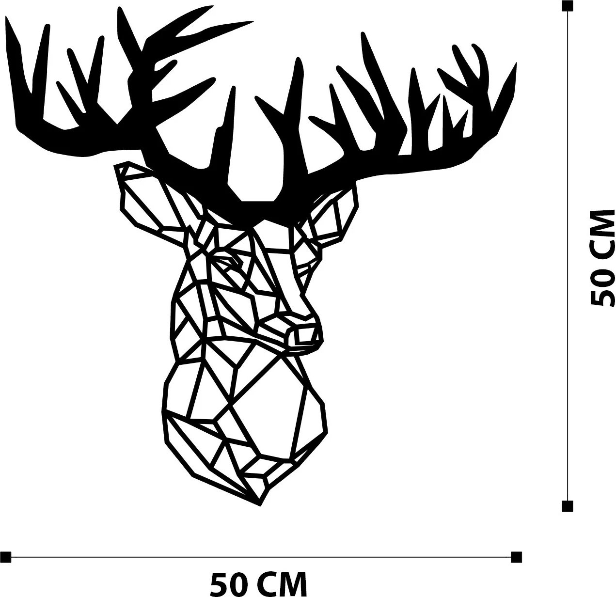 Aksesor dekorativ metalik për mur, Wallity, dekor me drer Aksesor dekorativ metalik për mur, Wallity, dekor me drer