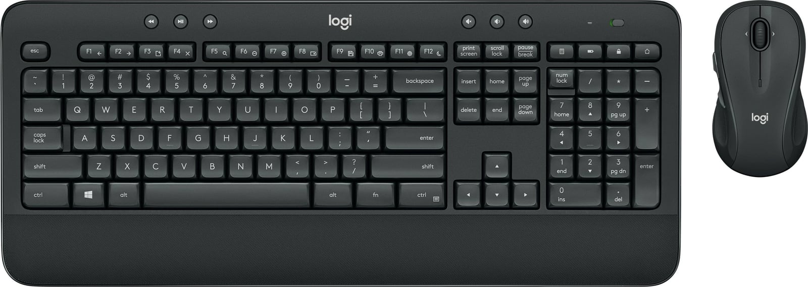 Tastierë dhe maus Logitech MK545 ADVANCED, Wireless, Full-size (100%), USB, QWERTZ, E zezë