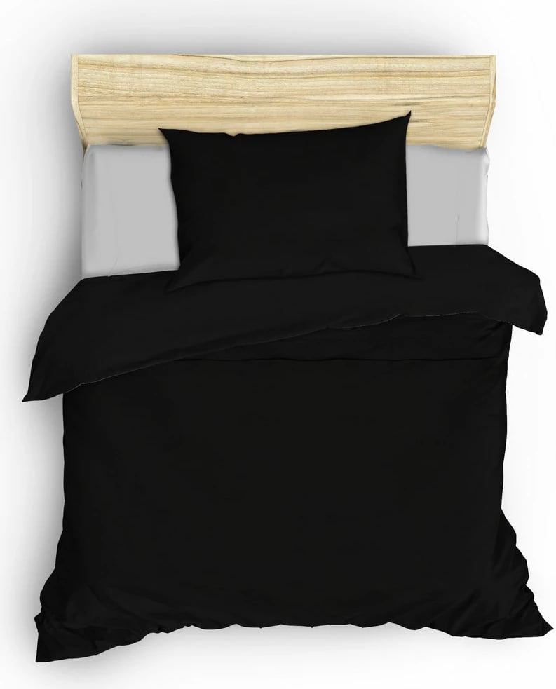 Set mbulesë jorgani XXL prej sateni, ngjyrë e zezë, L'essentiel