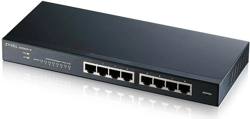 Switch i menaxhuar Zyxel GS1900-8, 8x1GbE RJ-45, i zi