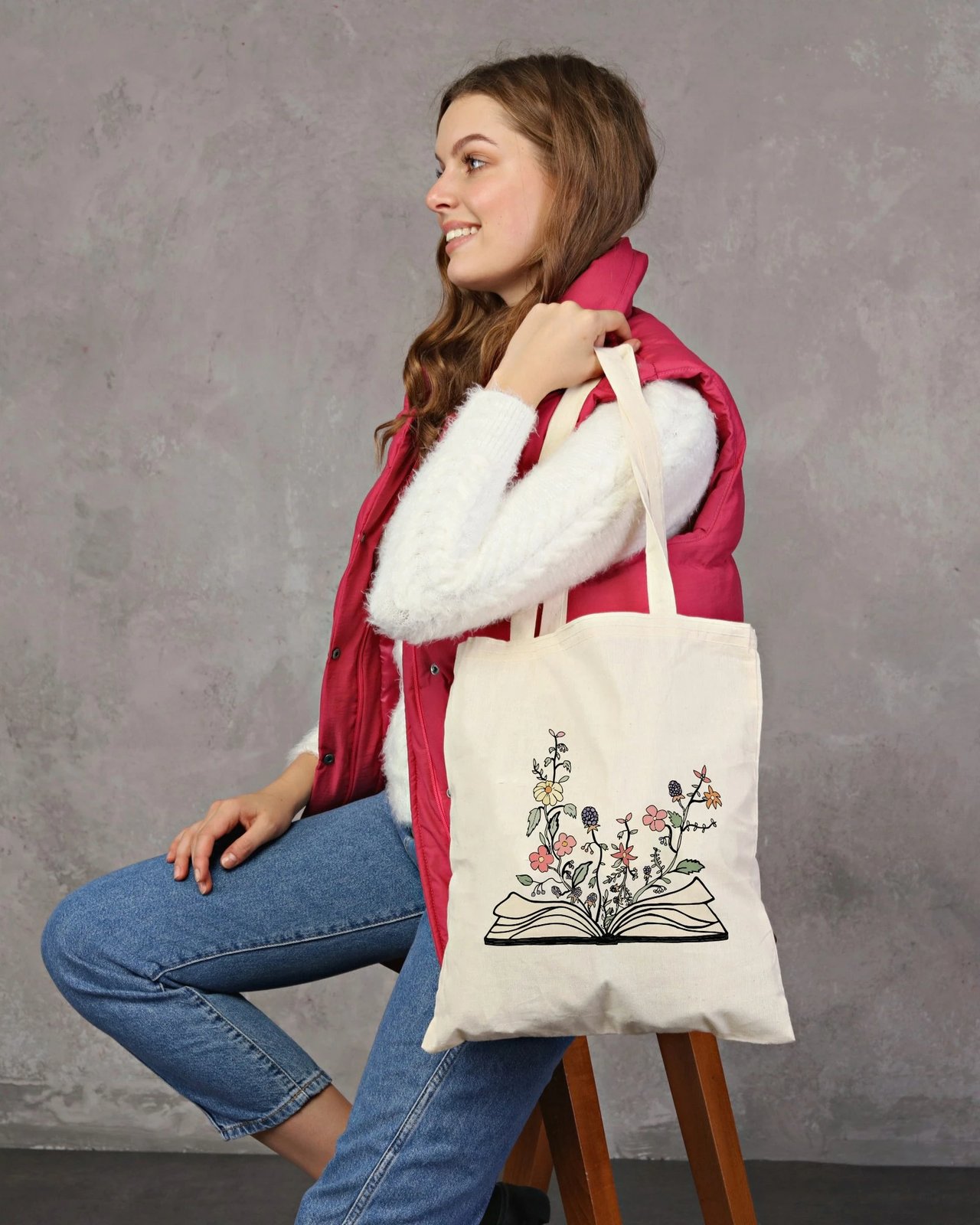 Çantë tote Zoozie Bags, krem, 0866