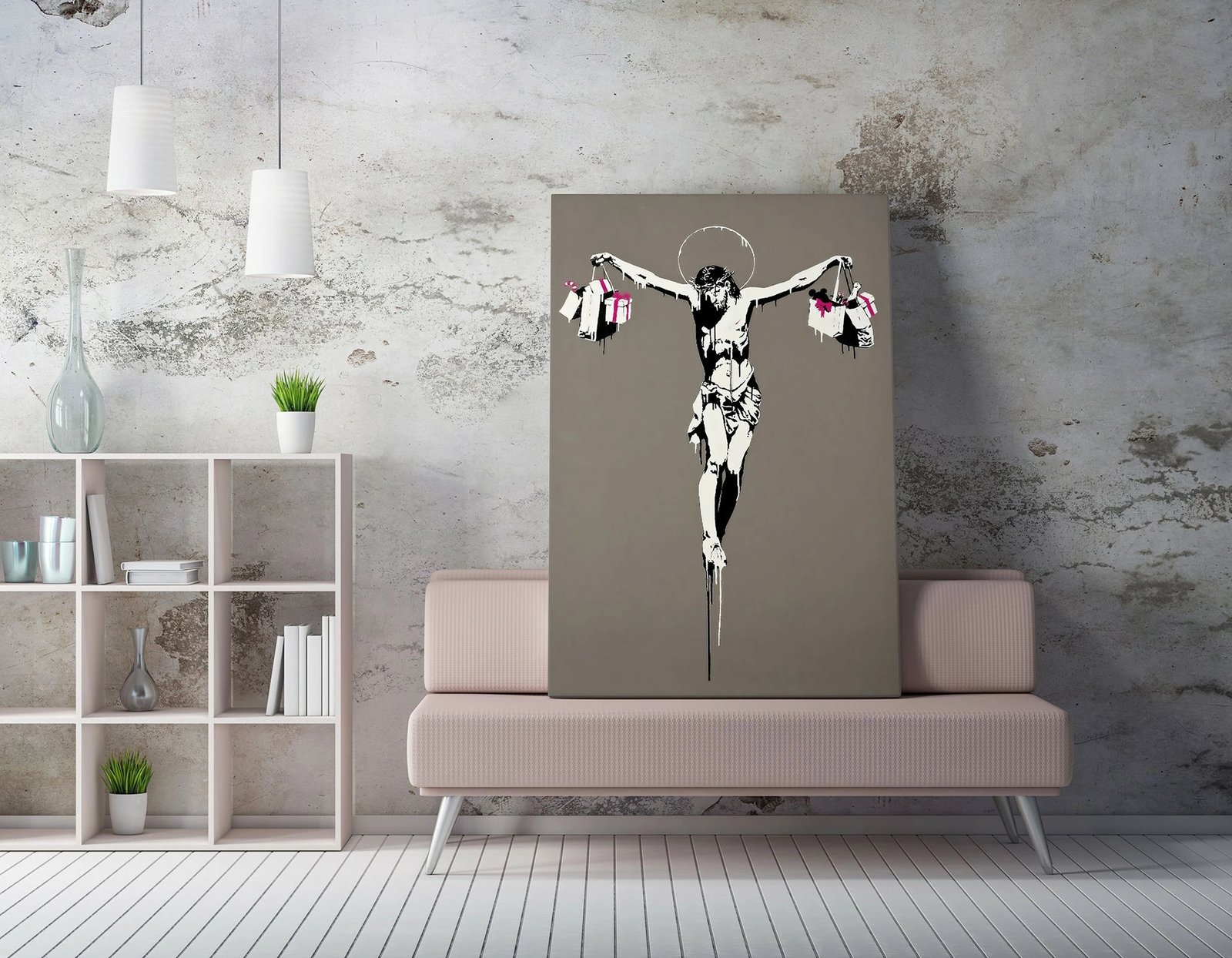 Pikturë dekorative në kanavacë, Banksy, shumëngjyrëshe, WY137, 50x70cm