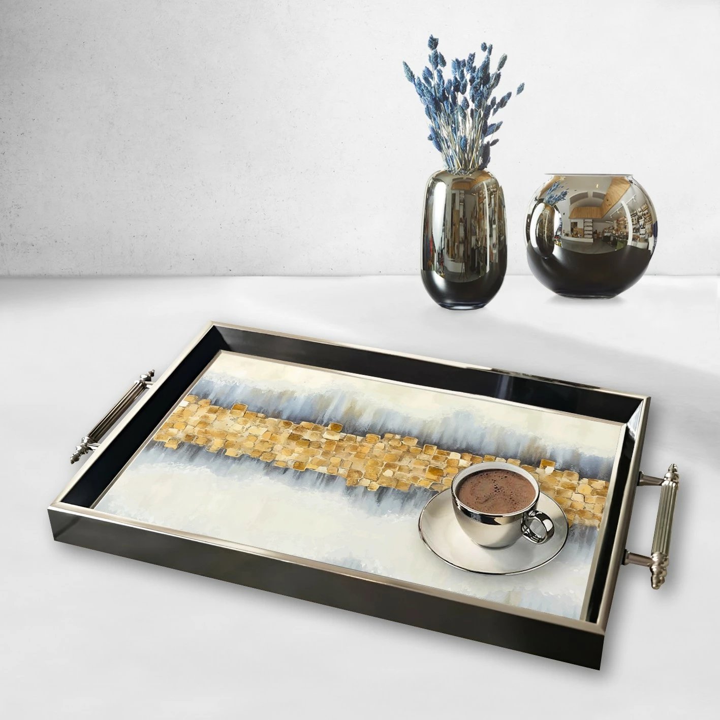 Tabaka prej qelqi, dizajn Aberto, TPG9855, shumëngjyrëshe