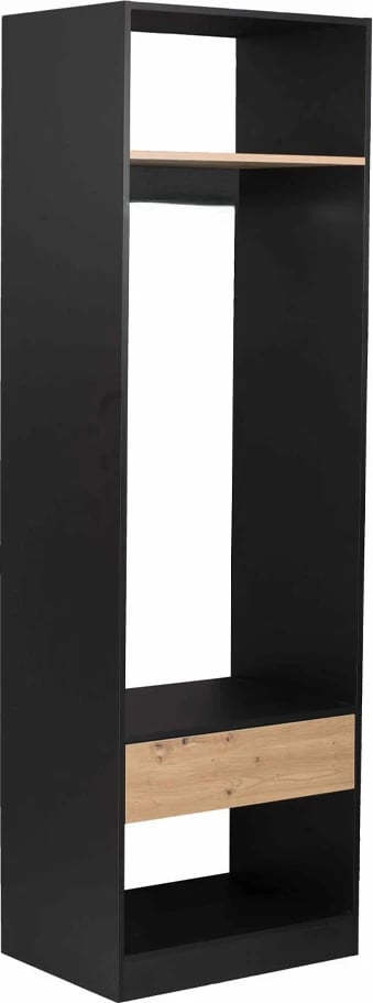 Dollap sistemi, ngjyrë e zezë-sonoma, 90x50x180 cm