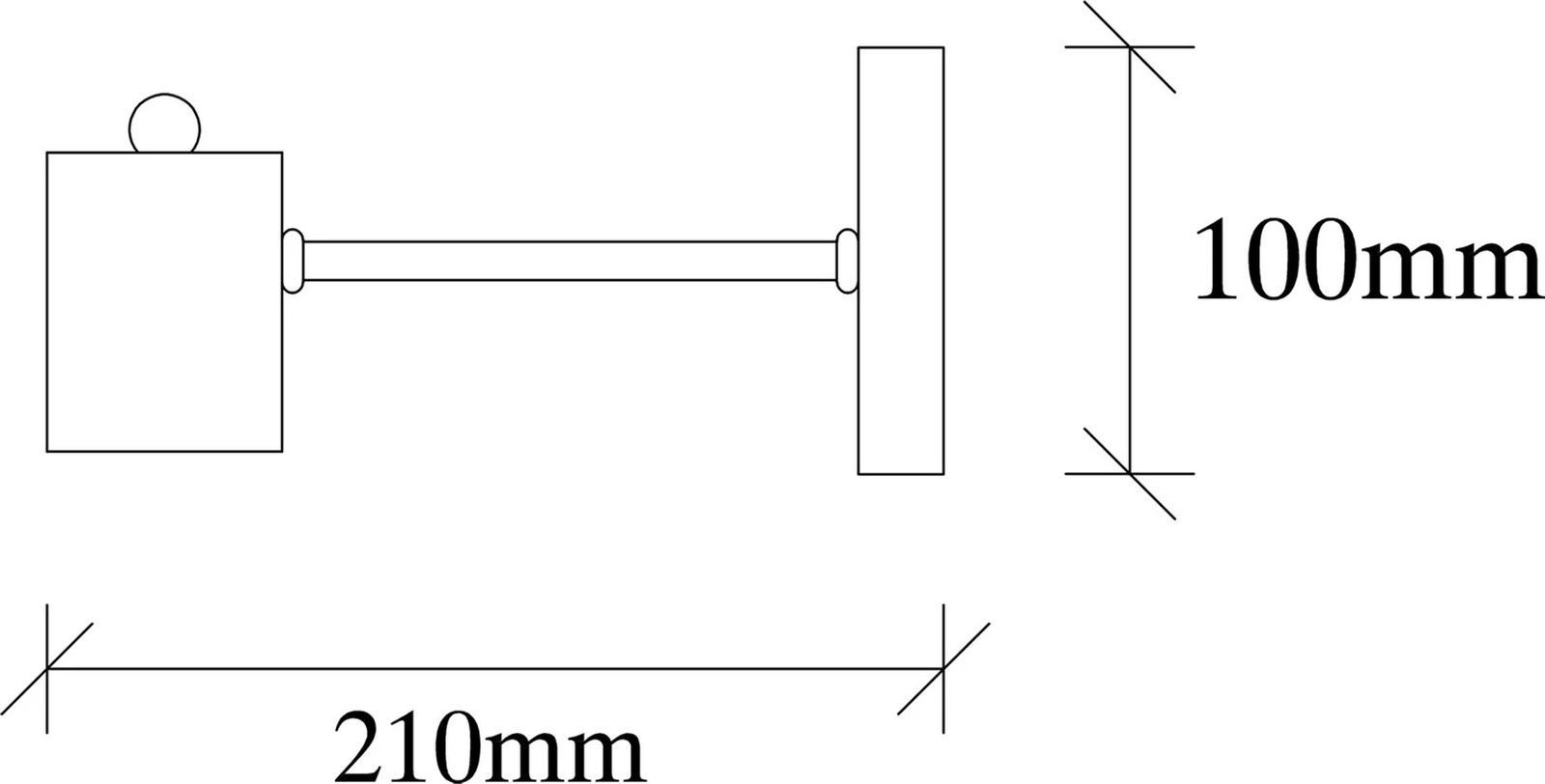 Llambë muri Opviq, Hexa - 6951, ngjyrë e zezë Llambë muri Opviq, Hexa - 6951, ngjyrë e zezë