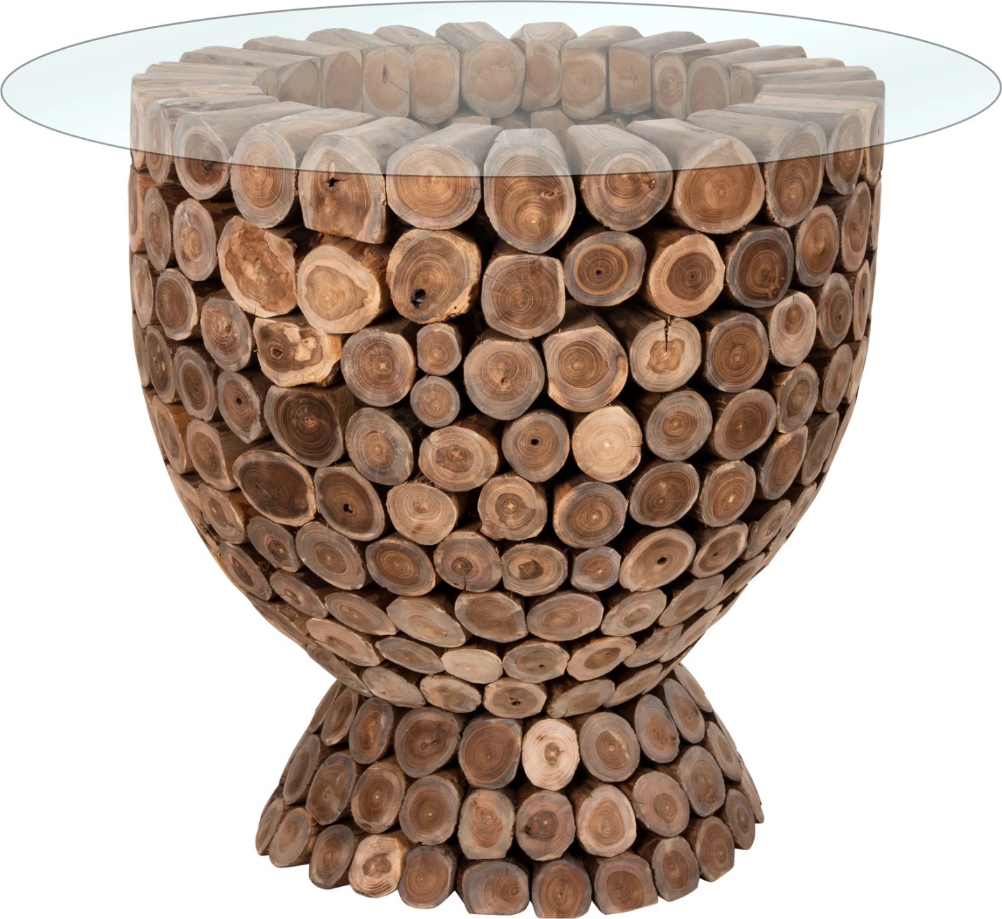 Tavolinë e rrumbullakët për bar, copa druri TEAK, Φ120x104H cm