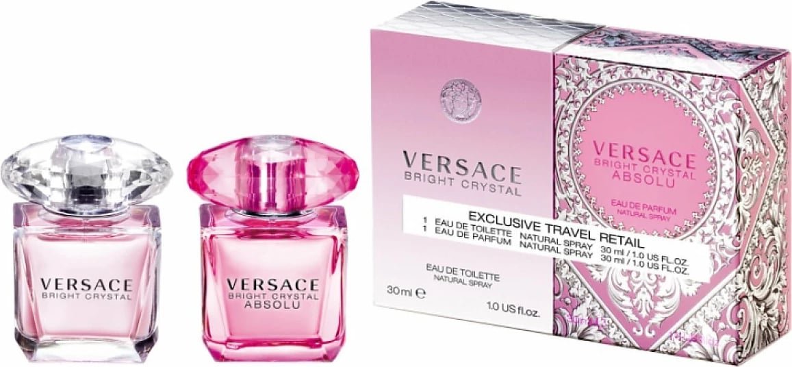 Set parfume për femra Versace Bright Crystal & Bright Crystal Absolu, 2x30ml