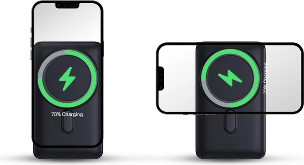 Powerbank Baseus Magnetic Bracket PPCX000203, 10000mAh, MagSafe, 20W, me kabllo USB-C 0.5m, Kaltër e errët