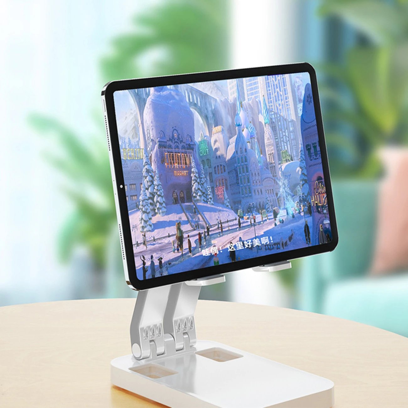 Mbajtës i palosshëm për telefon e tablet Hurtel K15, i bardhë