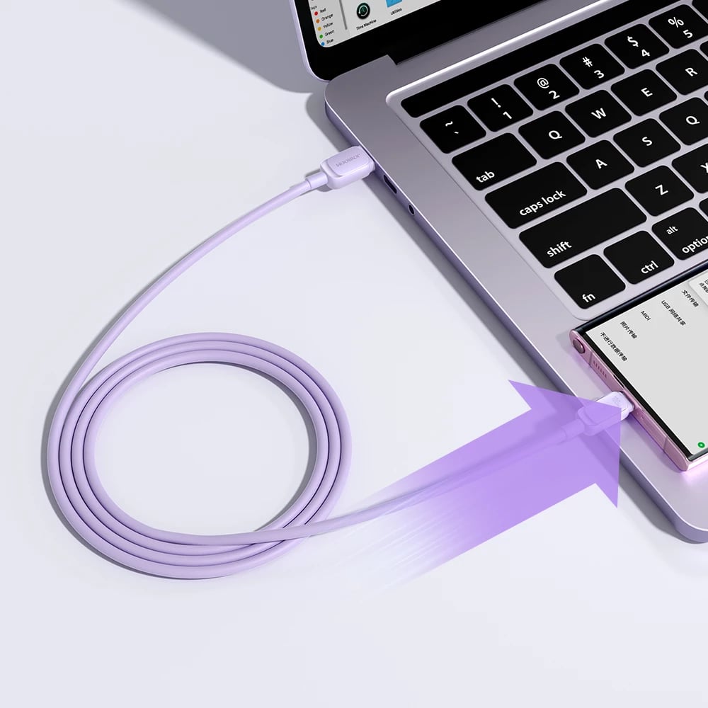 Kabllo Joyroom Multi-Color Series A14, USB-A / USB-C, 1.2m, 3A, Vjollcë