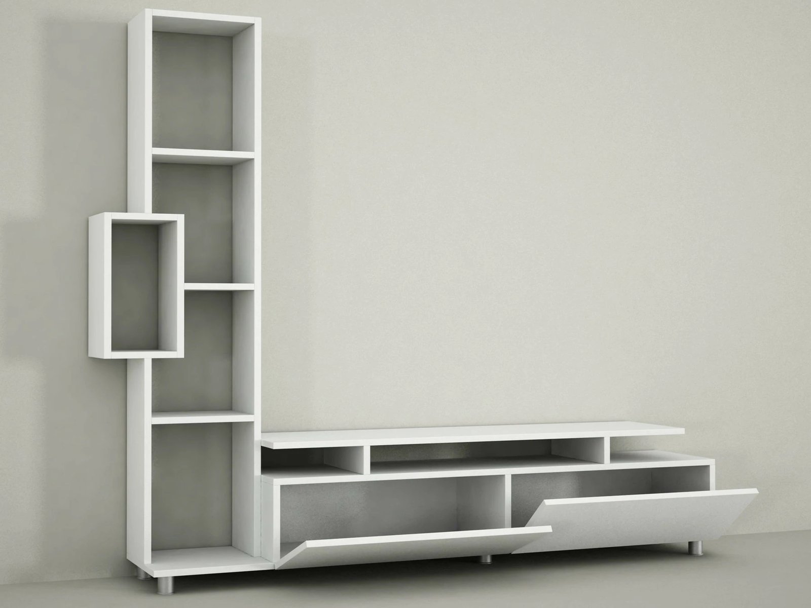 Komodë televizori Hanah Home, Tulip, e bardhë