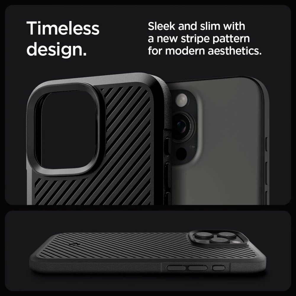 Mbështjellës Spigen Core Armor për iPhone 16 Pro Max, Mat Zi