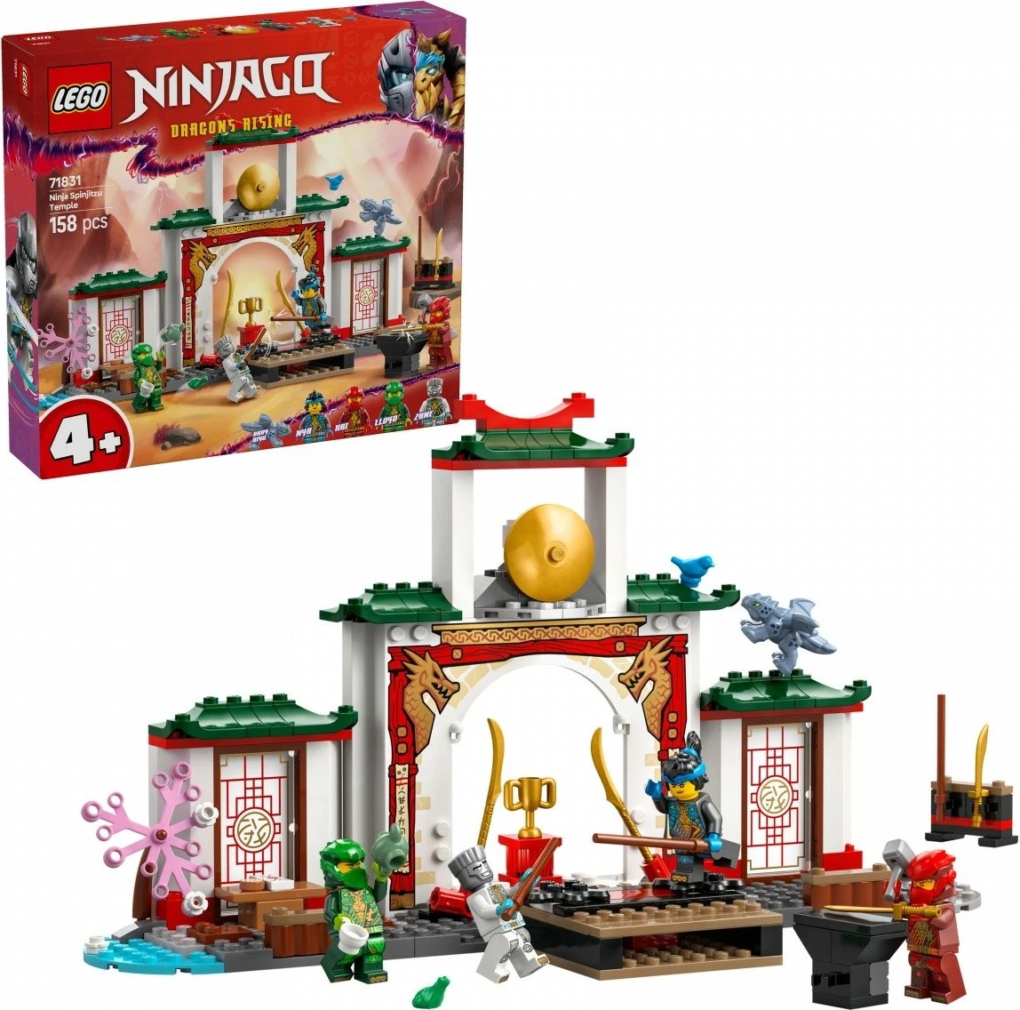 Set lodrash LEGO Ninjago Spinjitzu Ninja Temple 71831, 158 pjesë, për fëmijë 4+