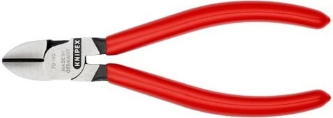 Darë diagonale Knipex 70 01 140, 140mm, dorezë plastike, e kuqe