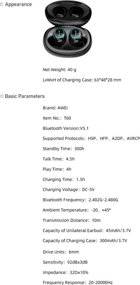 Kufje Me Bluetooth AWEI T61ENC (Zezë)