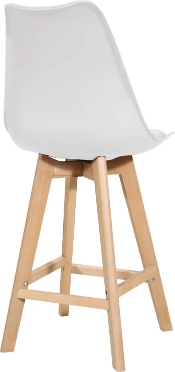 Karrige për bar Gaston, ngjyrë e bardhë- natyrale, 48.5x56x104cm