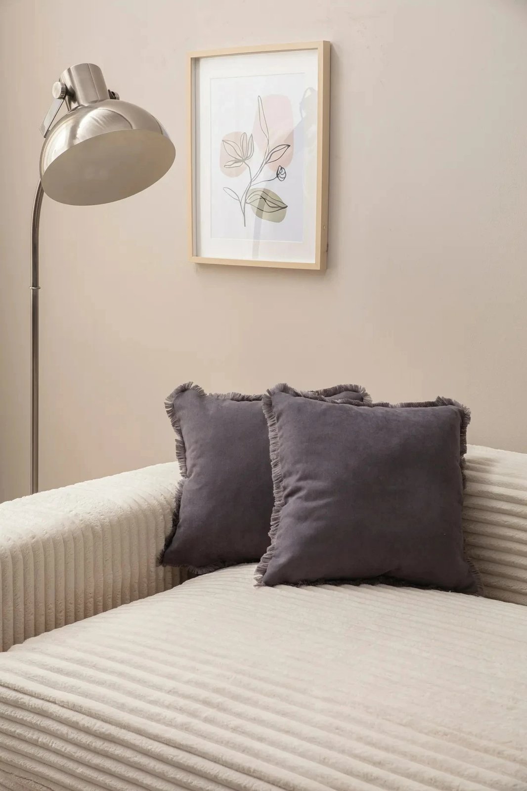 Set mbulesash për jastëkë (2 copë), Evila Originals, me fije, ngjyrë gri v4