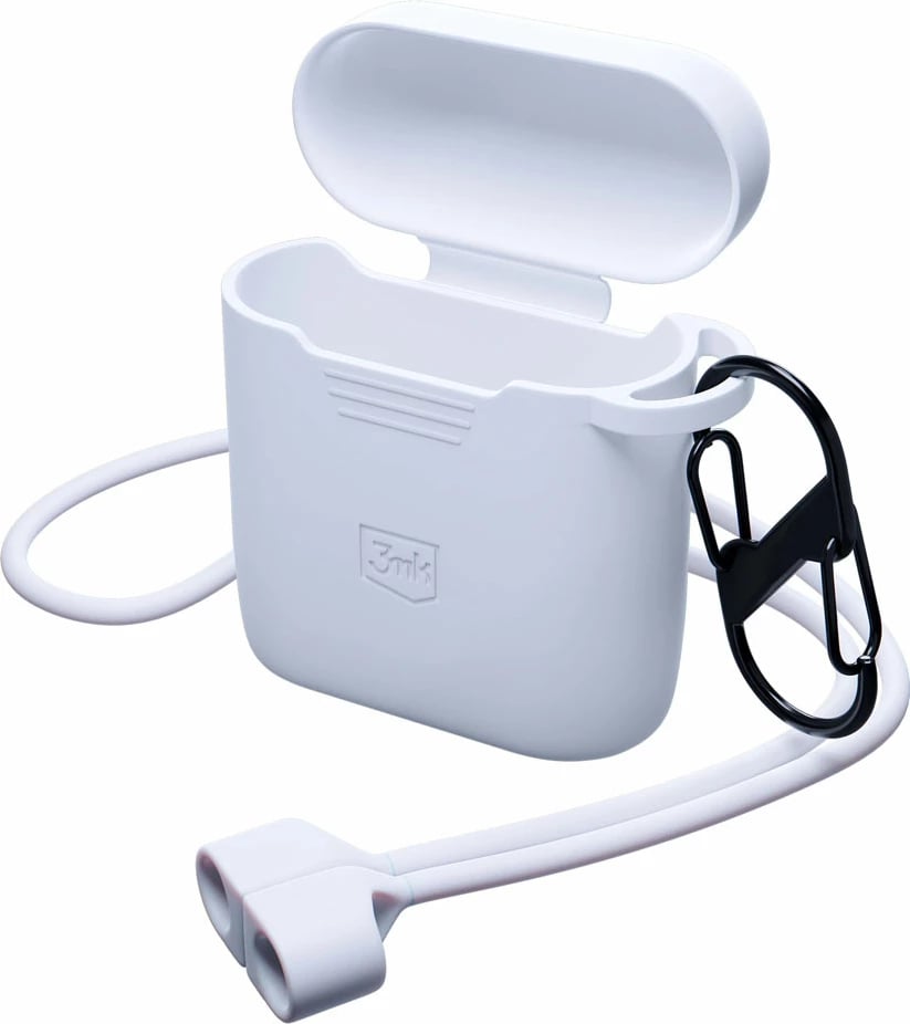 Mbështjellës silikoni për kufje 3mk Protection, për Apple AirPods 2, i bardhë