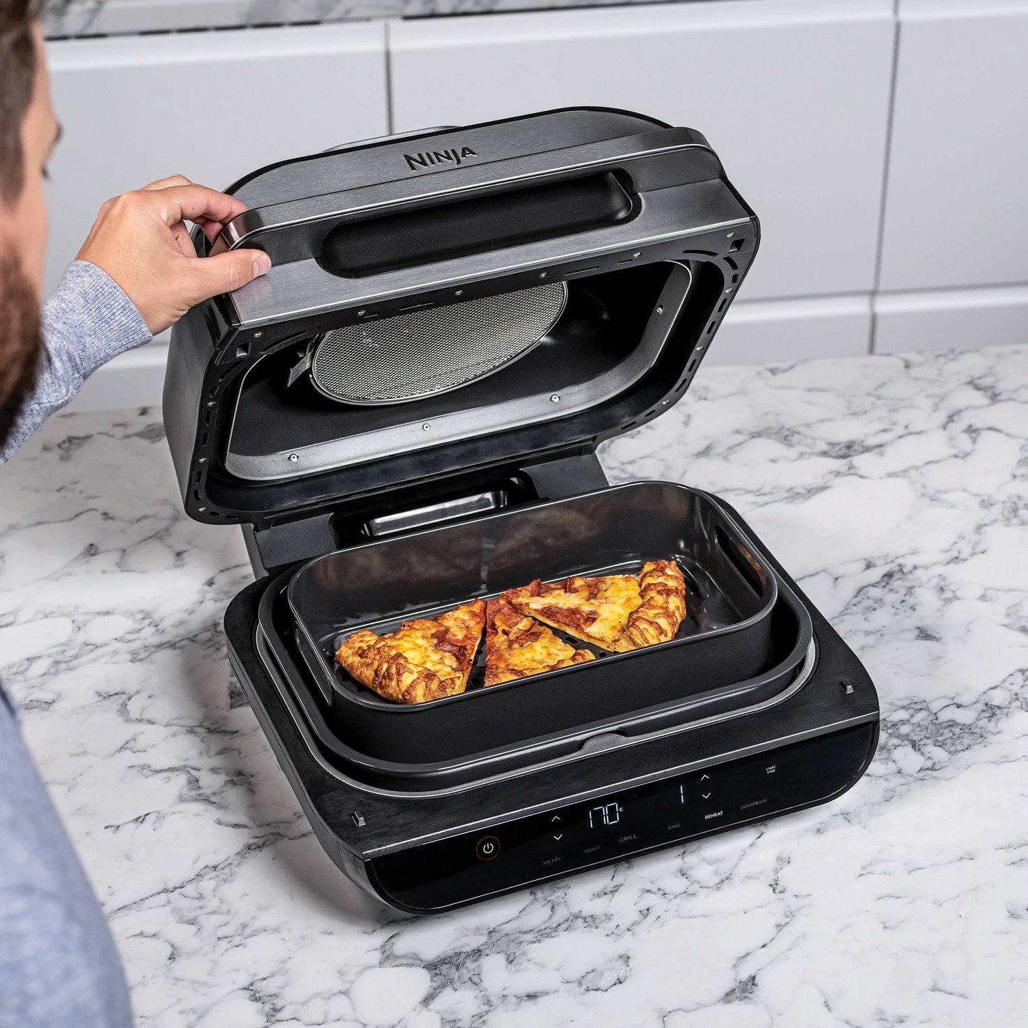 Fritezë me ajër të nxehtë Ninja AG551, 5.7 L, e zezë/gri