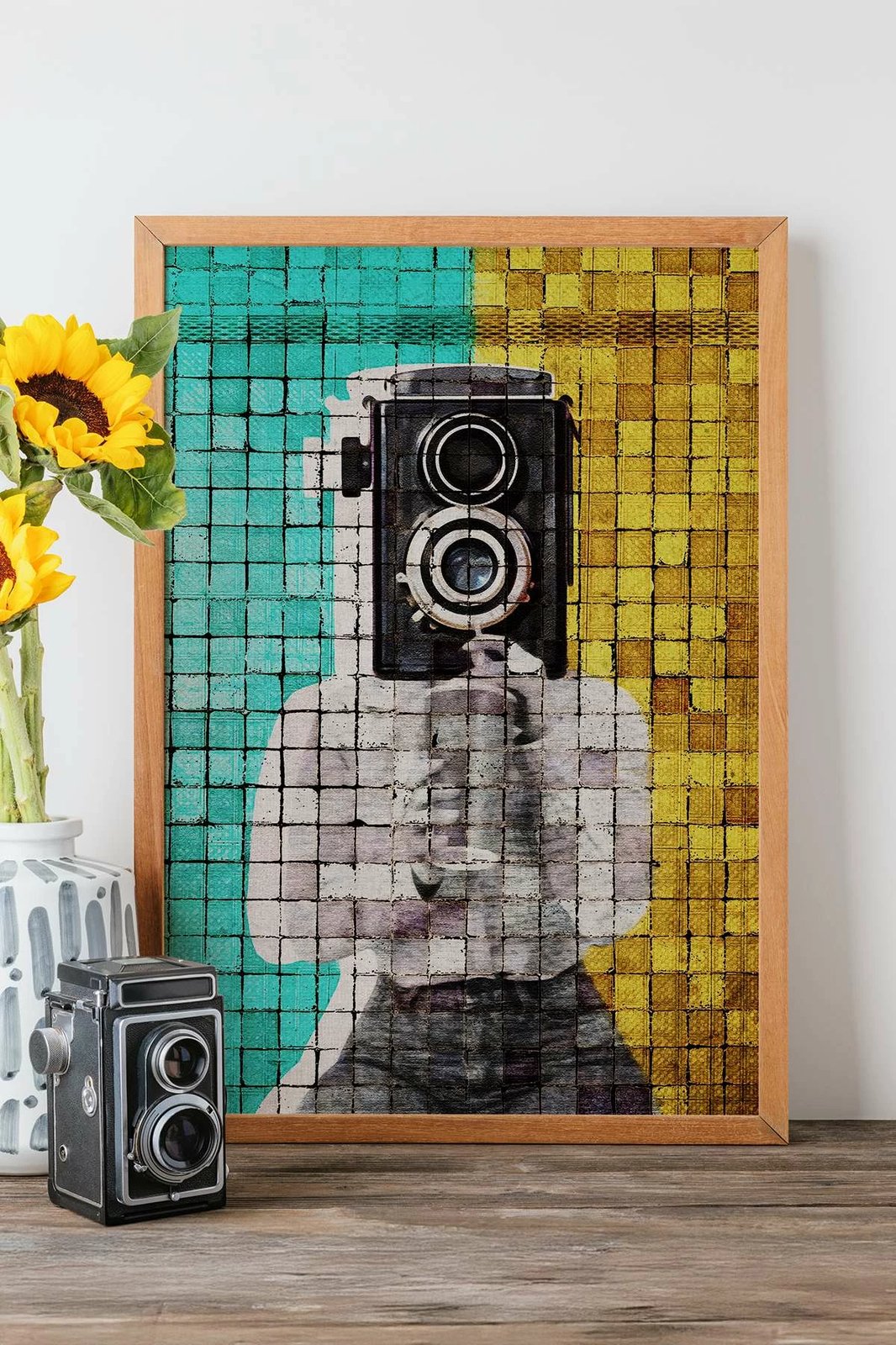 Pikturë dekorative me kornizë, Wallity, Popmosaıc2, shumëngjyrëshe, 33x48cm