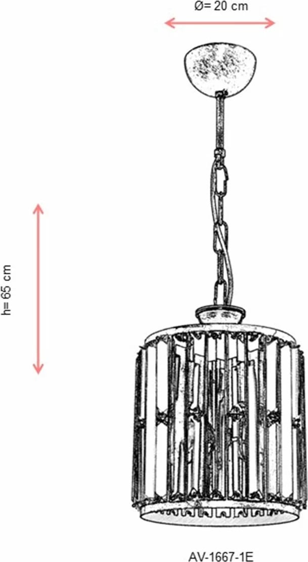 Llambë tavani Opviq, AV-1667-1E, ngjyrë antike