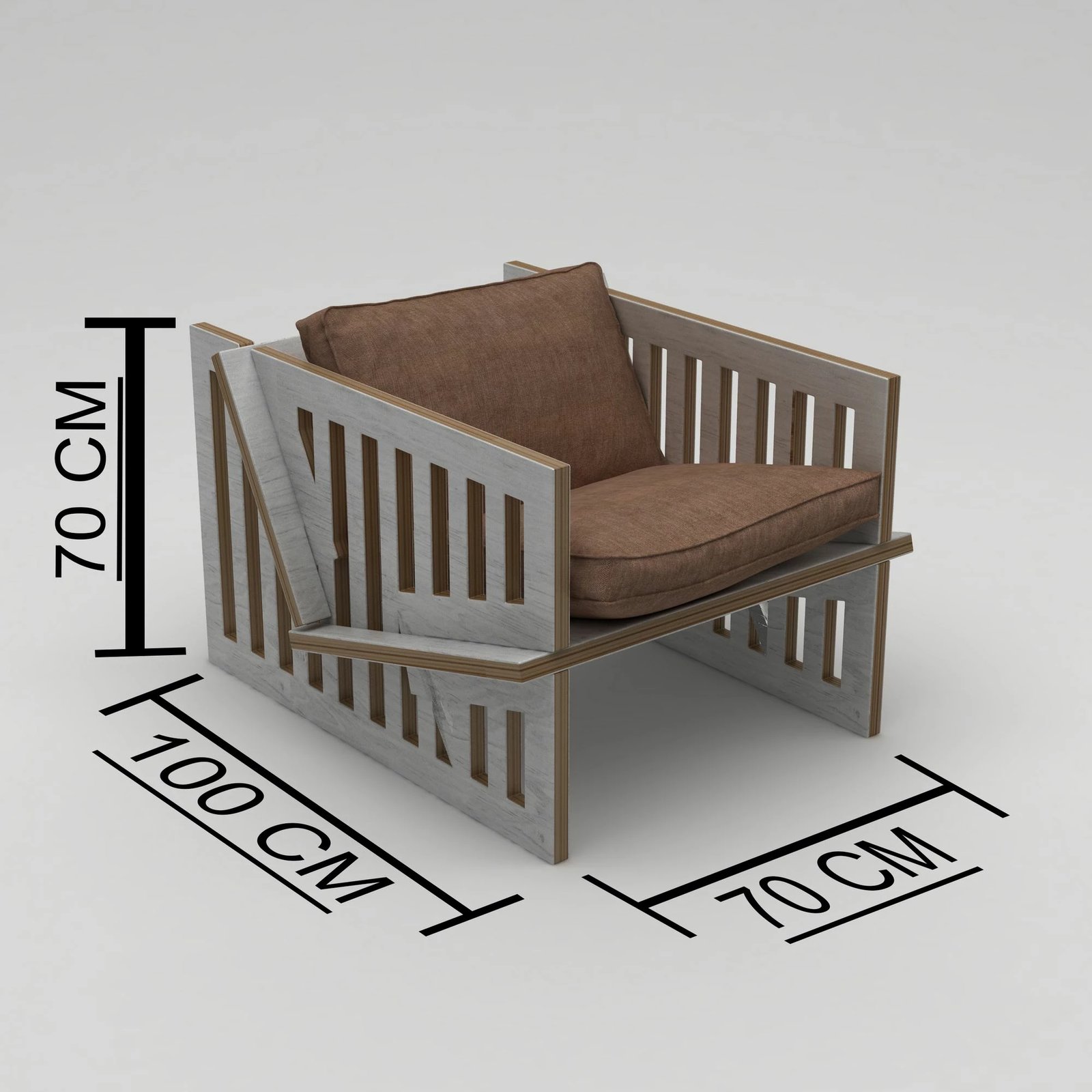 Karrige Wing Skye Decor, ngjyrë druri natyral, Roma