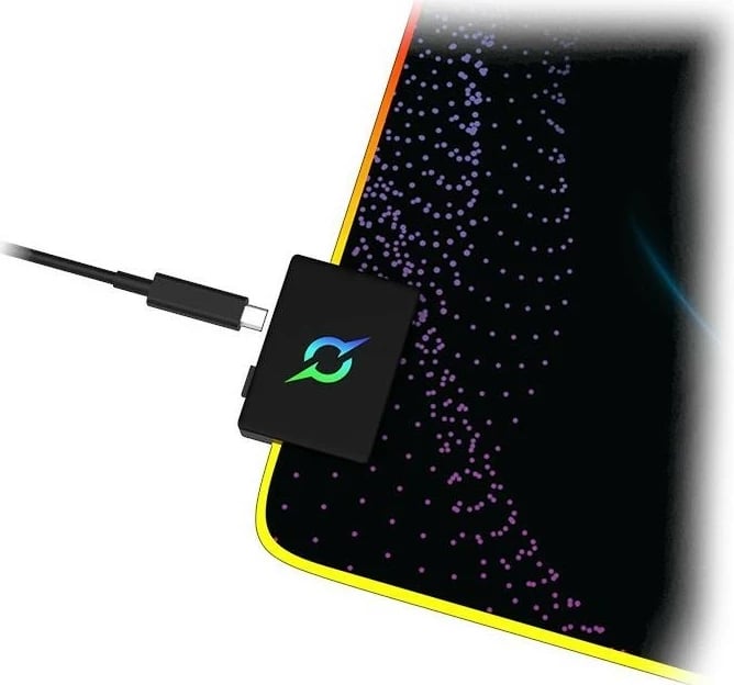 Mauspad Aqirys AQIRYS ECLIPSE RGB XL 900x400, e zezë