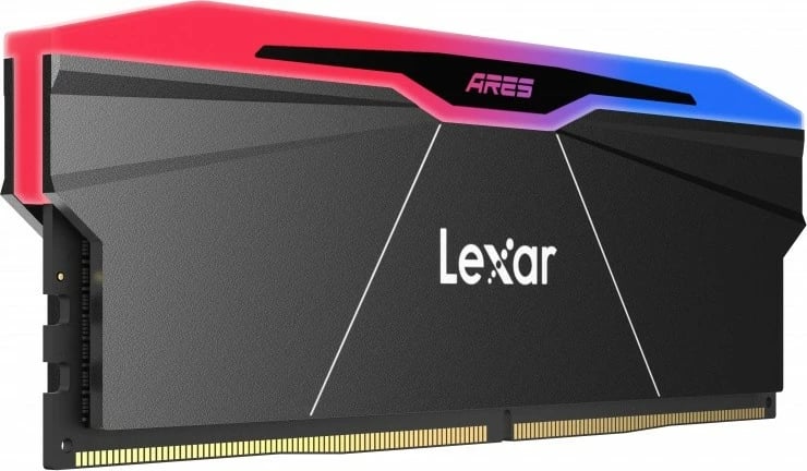 RAM Memorje Lexar ARES RGB Black DDR5, 32GB (2x16GB), 6000 MHz, CL28, me ndriçim RGB, Set