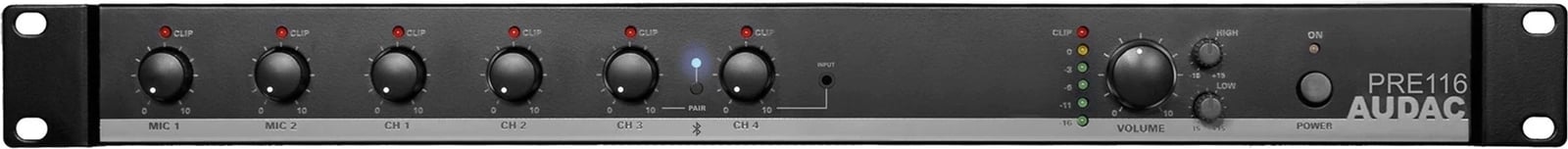 Preamplifikator audio AUDAC PRE116 me Bluetooth, i zi